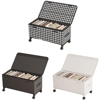 Under Bed Storage Box Household Wheeled Clothes Organizer Toy Container with Lid
