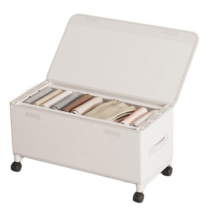 Under Bed Storage Box Household Wheeled Clothes Organizer Toy Container with Lid