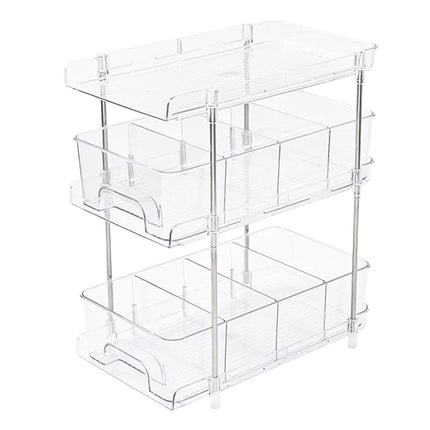 3 Layer Transparent Storage Rack Multi Functional Organizer Shelf Clear for Home