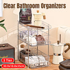 3 Layer Transparent Storage Rack Multi Functional Organizer Shelf Clear for Home