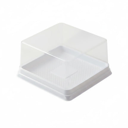 50PCS Transparent Cake Box 12x12x6.5cm Disposable Bakery Packaging Box