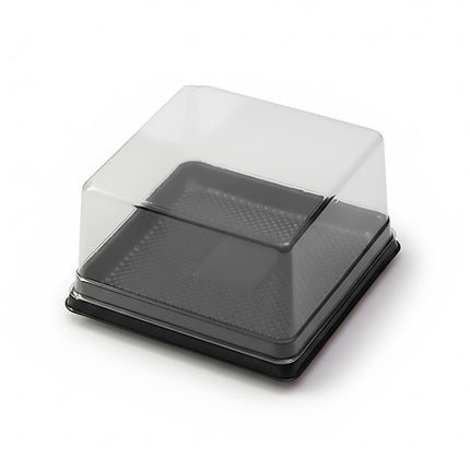 50PCS Transparent Cake Box 12x12x6.5cm Disposable Bakery Packaging Box