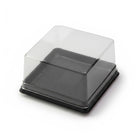50PCS Transparent Cake Box 12x12x6.5cm Disposable Bakery Packaging Box