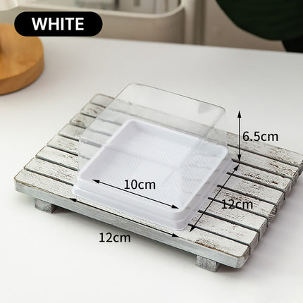 50PCS Transparent Cake Box 12x12x6.5cm Disposable Bakery Packaging Box