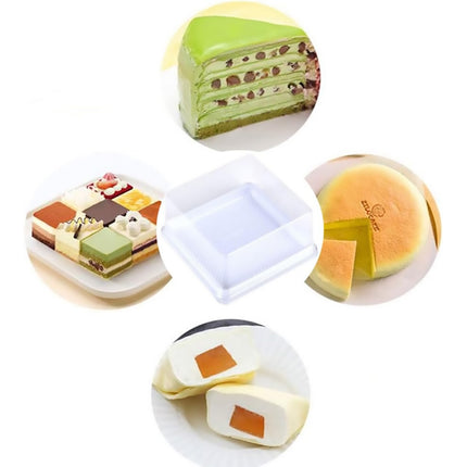 50PCS Transparent Cake Box 12x12x6.5cm Disposable Bakery Packaging Box