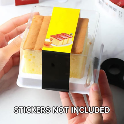 50PCS Transparent Cake Box 12x12x6.5cm Disposable Bakery Packaging Box