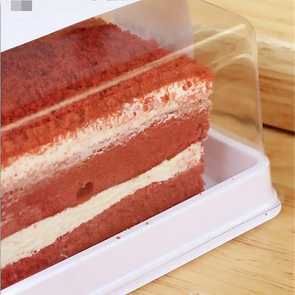 50PCS Transparent Cake Box 12x12x6.5cm Disposable Bakery Packaging Box