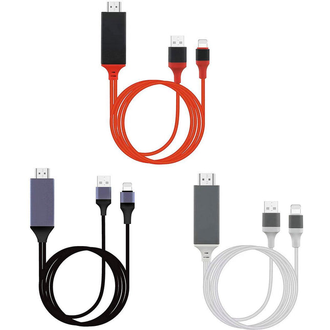 Adapter USB Charger Cable For iPhone Screen To HDMI Digital TV Converter