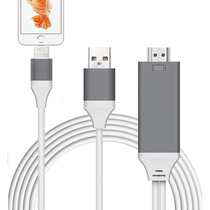 Adapter USB Charger Cable For iPhone Screen To HDMI Digital TV Converter