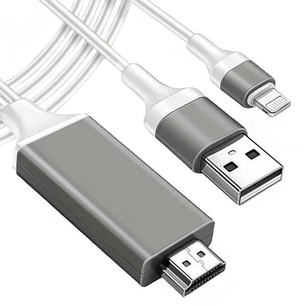 Adapter USB Charger Cable For iPhone Screen To HDMI Digital TV Converter