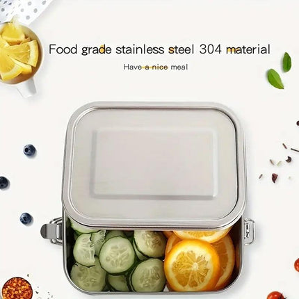 850ml Stainless Steel Square Bento Box Durable Leakproof Food Storage Container