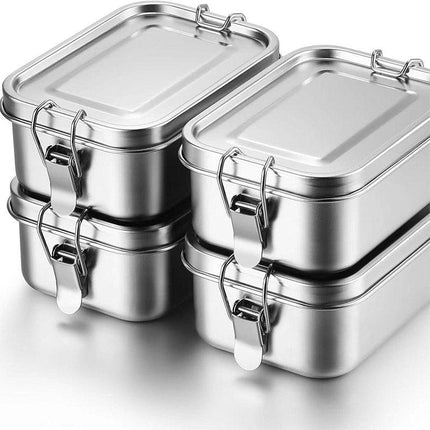 850ml Stainless Steel Square Bento Box Durable Leakproof Food Storage Container