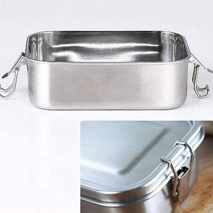 850ml Stainless Steel Square Bento Box Durable Leakproof Food Storage Container