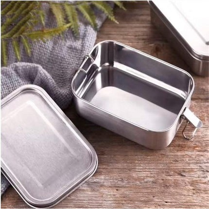 850ml Stainless Steel Square Bento Box Durable Leakproof Food Storage Container