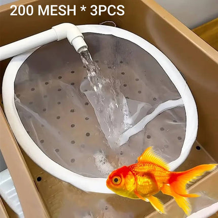 Fine Mesh Aquarium Filter Screens 18cm 3 Pack