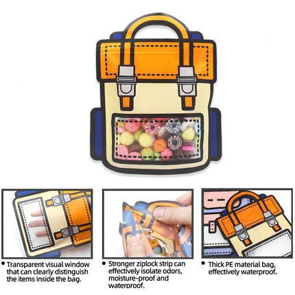 50pcs Portable Gift Bags Toy Snack Packing Bags Small Clear Storage Pouch