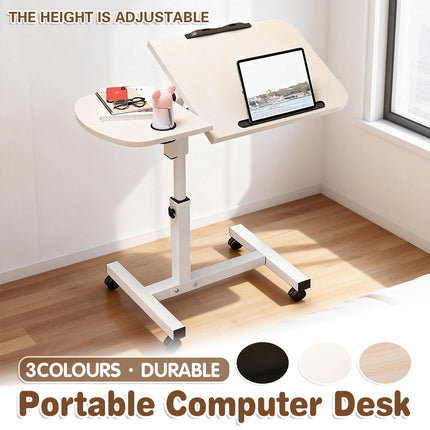 Portable Adjustable Height Laptop Desk Stand Mobile Table For Bed Sofa Office