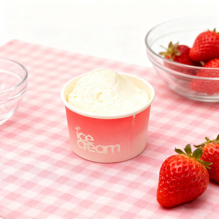 100PCS 4oz Ice Cream Cups Paper Cups Food-Grade Water-Proof Oil-Proof Takeaway