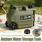 28L Portable Camping Water Storage Tank with Tap Leak Proof Easy Carry Handheld