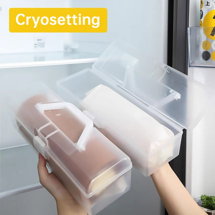 Clear Cake Roll Storage Box 5PCS 29.5x9x8.5cm PP Handle Flip Latch Lid Bakery