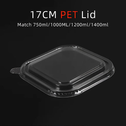 50PCS Disposable Square Food Containers with Lids 750ml Food-safe