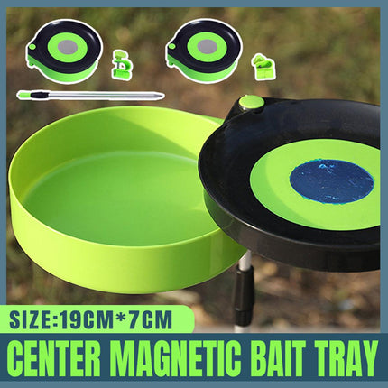 Magnetic Bait Tray Centre Fishing Tackle Box Feeder Holder for Carp Angling