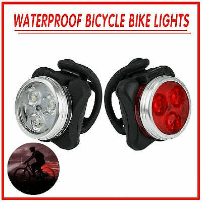 Waterproof Bicycle Bike Lights Front Rear Tail Light Lamp Usb Rechargeable Ipx4 - Aimall