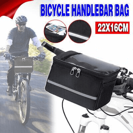 Bicycle Handlebar Basket Bag Bike Reflective Front Pannier Tube Waterproof Au - Aimall