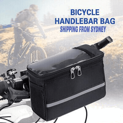 Bicycle Handlebar Basket Bag Bike Reflective Front Pannier Tube Waterproof Au - Aimall