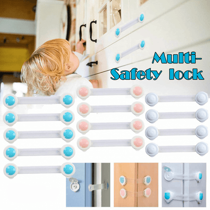 10X Child Safety Cabinet Locks – Baby Proof Drawer & Corner Protector - Aimall