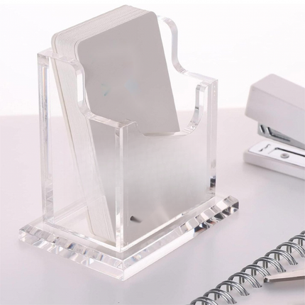 Acrylic Business Card Holder Desk Name Card Display Stand for Office Desk
