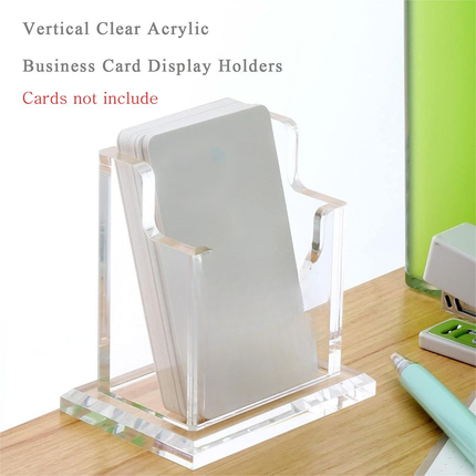 Acrylic Business Card Holder Desk Name Card Display Stand for Office Desk