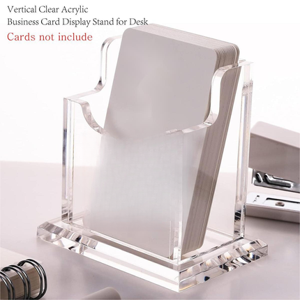 Acrylic Business Card Holder Desk Name Card Display Stand for Office Desk
