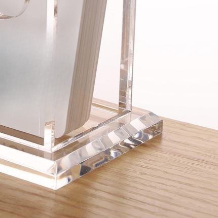 Acrylic Business Card Holder Desk Name Card Display Stand for Office Desk