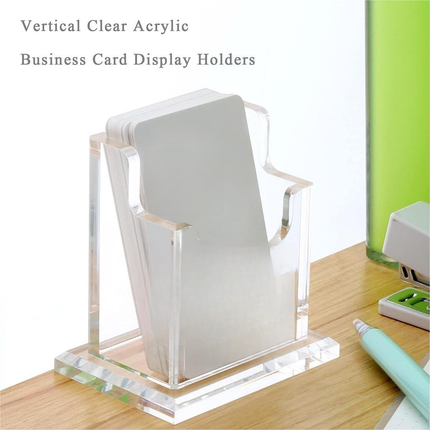 Acrylic Business Card Holder Desk Name Card Display Stand for Office Desk