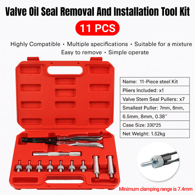 11PCS Valve Oil Seal Removal and Installation Tool Kit for Car Engine Repair Use