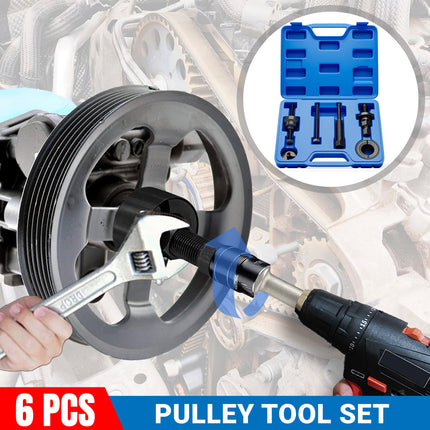 6PCS Pulley Tool Set Harmonic Balancer Puller Removal for Car Engine Repair Use