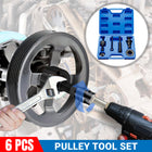 6PCS Pulley Tool Set Harmonic Balancer Puller Removal for Car Engine Repair Use