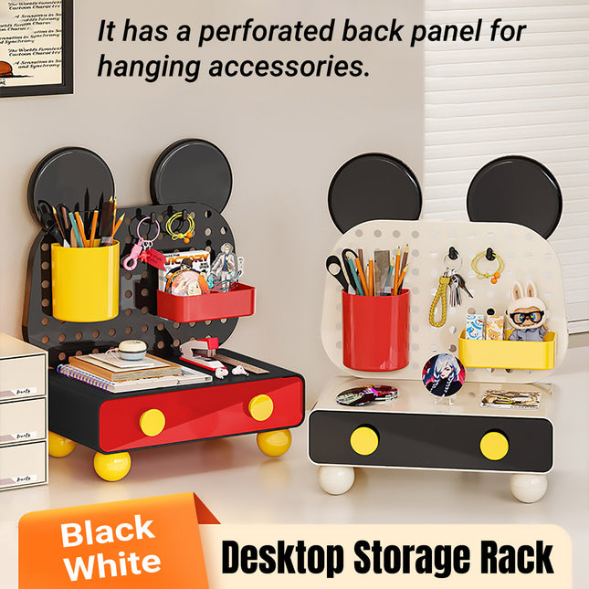 Cartoon Desktop Drawer Organizer Multiple Storage Spaces for Office Home Desktop
