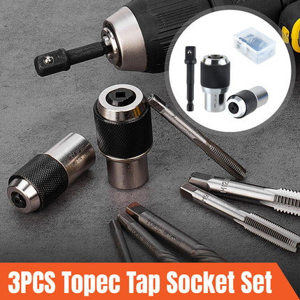 3PCS Adjustable Tap Socket Set M3-M12 Cr-Mo with 3/8 Drive Adapter for Workshop