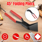 45 Degree Sheet Metal Bending Pliers 60mm Jaw Black Red Handle for Workshop DIY