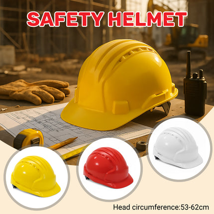 Safety Helmet Hard Hat with Vent Holes Adjustable Shockproof for Construction