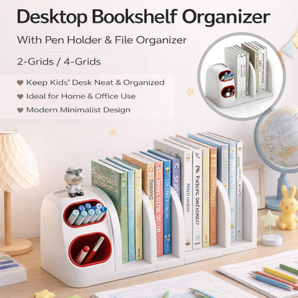 Desktop Storage Organiser With Dividers Pen Holder Home Office School Desk Use