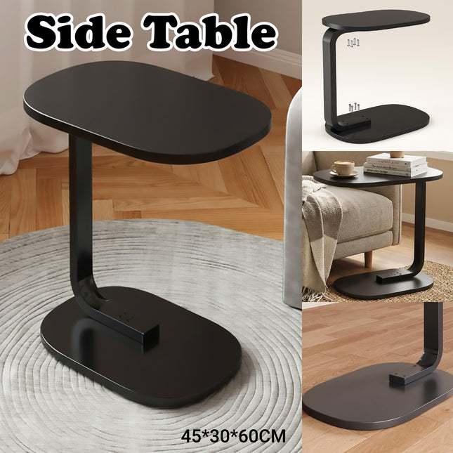 C-Shape Bedside End Table Nightstand Space Saving for Living Room Bedroom Use