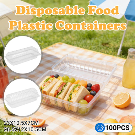 100PCS Disposable Cake Fruit Pastry Takeaway Packaging Box Transparent FoodGrade