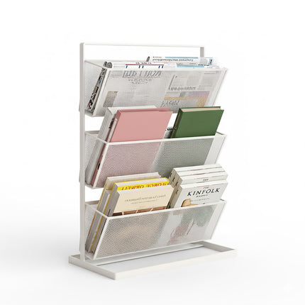 Desktop Bookshelf Organiser 3 Tier 33x16x44cm Mesh Black or White for Office