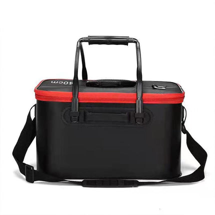 Portable Folding EVA Fishing Bucket Multi Use Live Fish Container with Strap