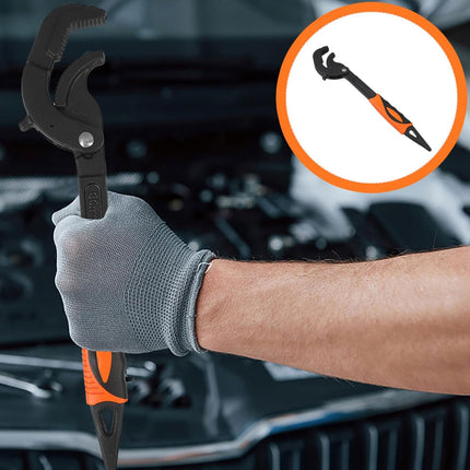 Pipe Wrench Quick Adjust Spanner Multi Functional Water Pipe Tool Heavy Duty
