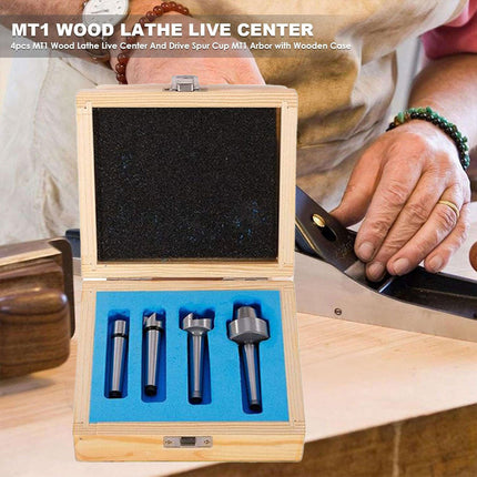 4pcs Woodworking Lathe Center Set Rotary Live Center Tool Kit Turning Machine