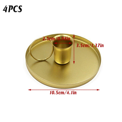 4PCS Metal Candlesticks Decorative Ornaments for Home Living Room Dining Table
